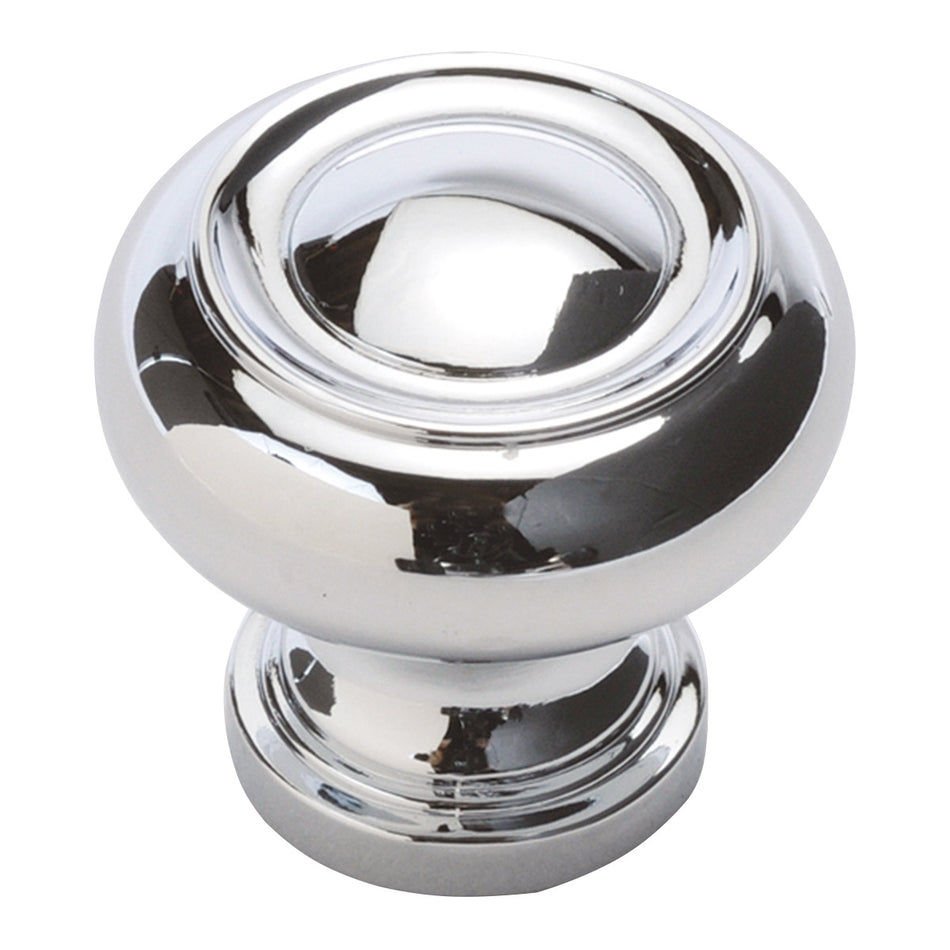 Hickory P3151-CH: 1-1/4" Williamsburg Cabinet Knob - Polished Chrome
