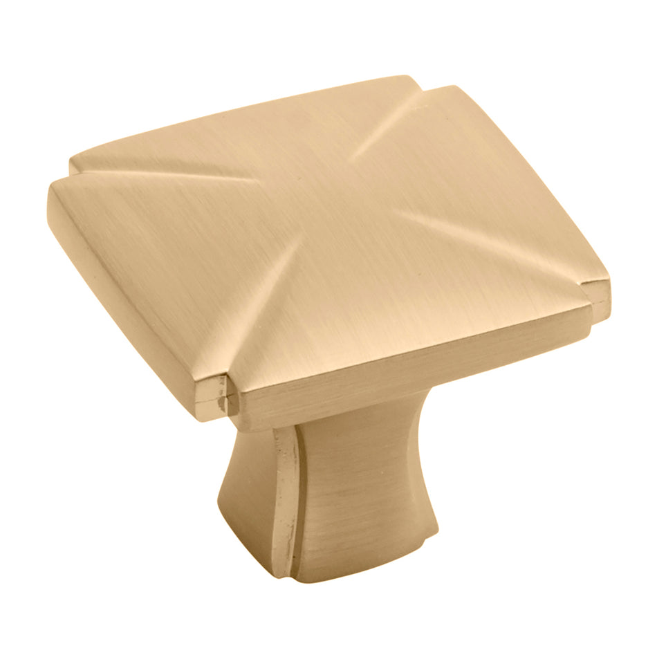 Hickory P3230-CBZ: 1-3/16" Bridges Square Cabinet Knob - Champagne Bronze
