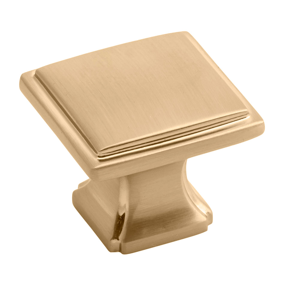 Hickory P3240-CBZ: 1-1/4" Bridges Square Cabinet Knob - Champagne Bronze