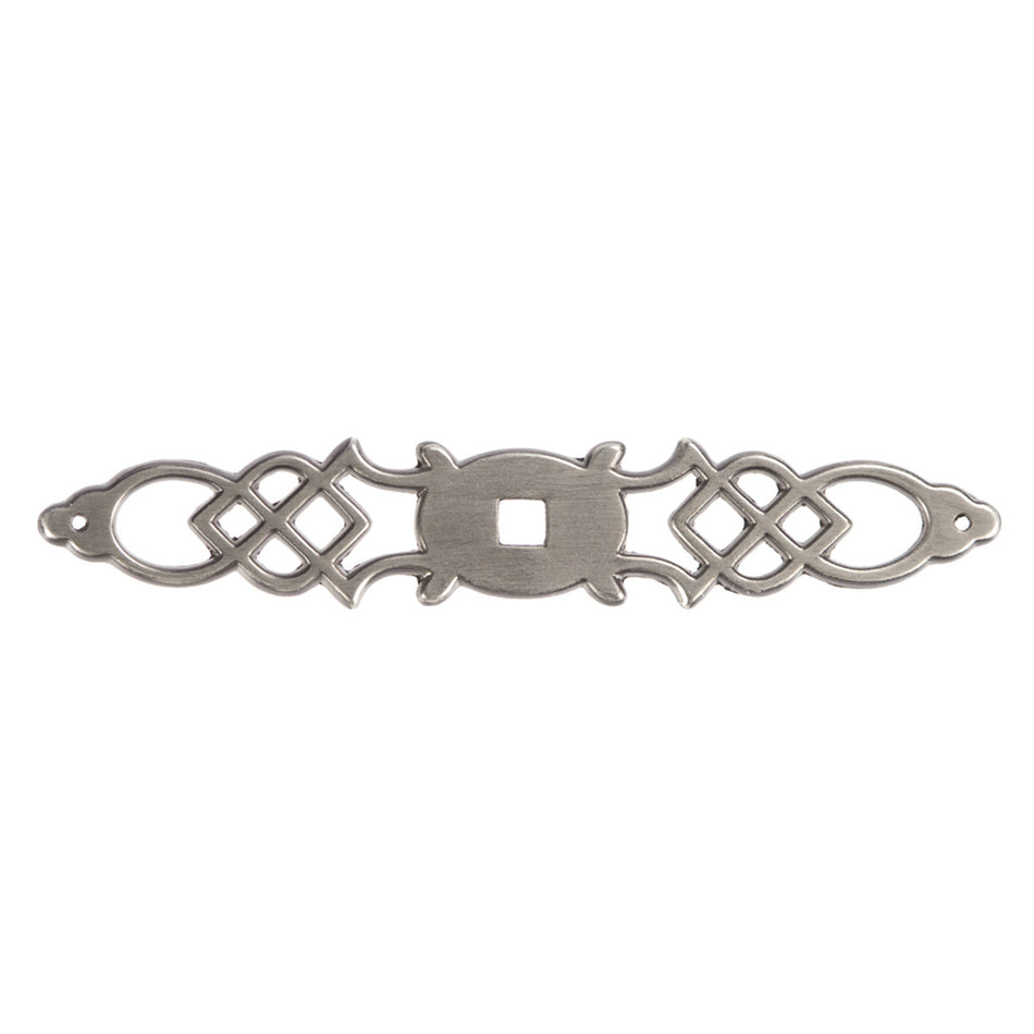 Hickory P326-ST: 5-1/2" Manor House Backplate - Silver Stone