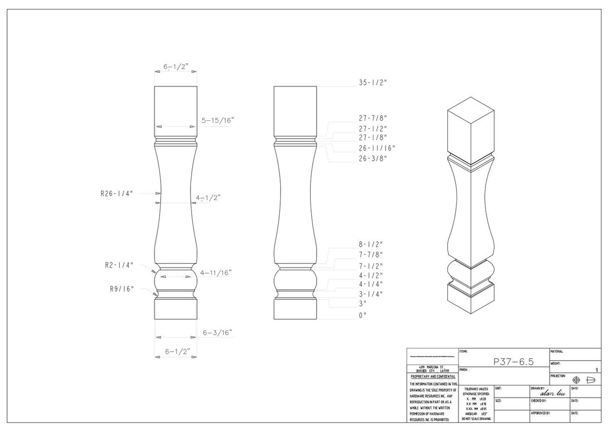 Specification Drawing