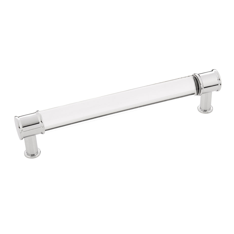 Hickory P3702-CACH: 160mm cc Midway Cabinet Pull - Crysacrylic/Polished Chrome