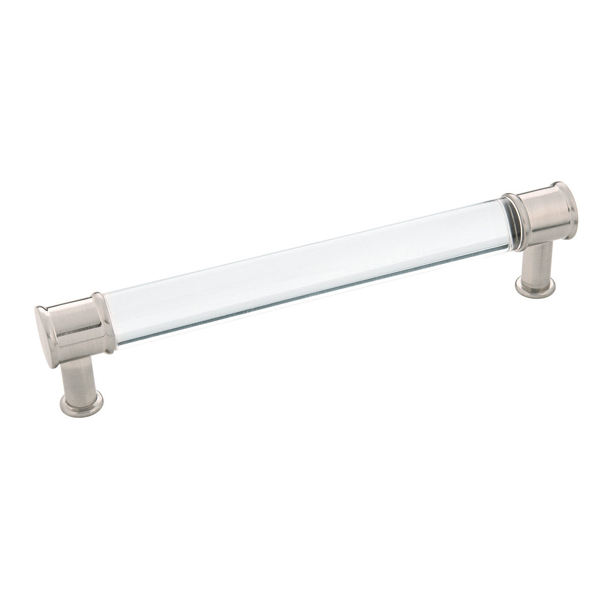 Hickory P3702-CASN: 160mm cc Midway Cabinet Pull - Crysacrylic/Satin Nickel