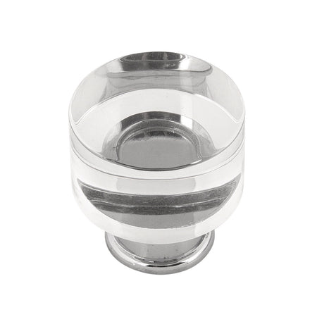Hickory P3709-CACH: 1-1/4" Midway Cabinet Knob - Crysacrylic/Polished Chrome