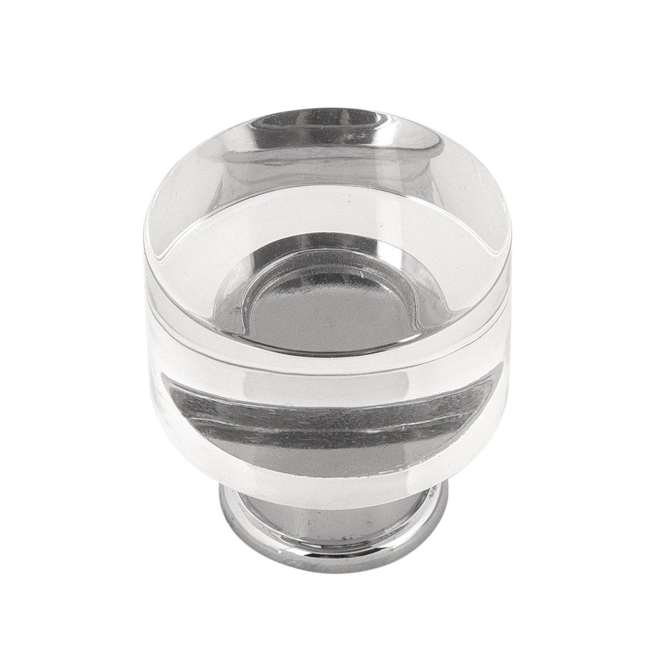 Hickory P3709-CACH: 1-1/4" Midway Cabinet Knob - Crysacrylic/Polished Chrome