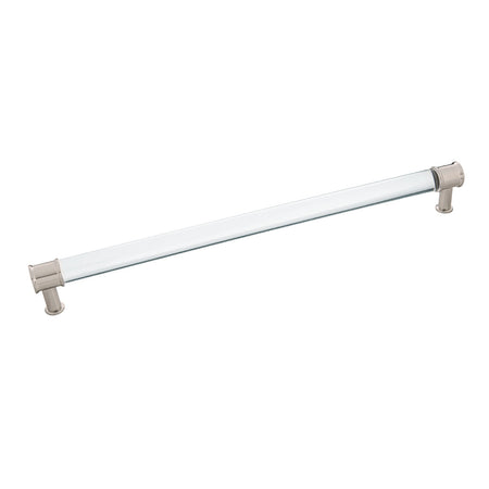 Hickory P3711-CASN: 12" cc Midway Cabinet Pull - Crysacrylic/Satin Nickel