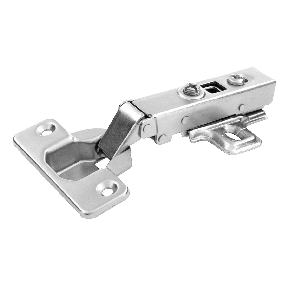 Hickory P5305-14: Concealed/Overlay Soft Close Cabinet Hinge (pair) - Polished Nickel