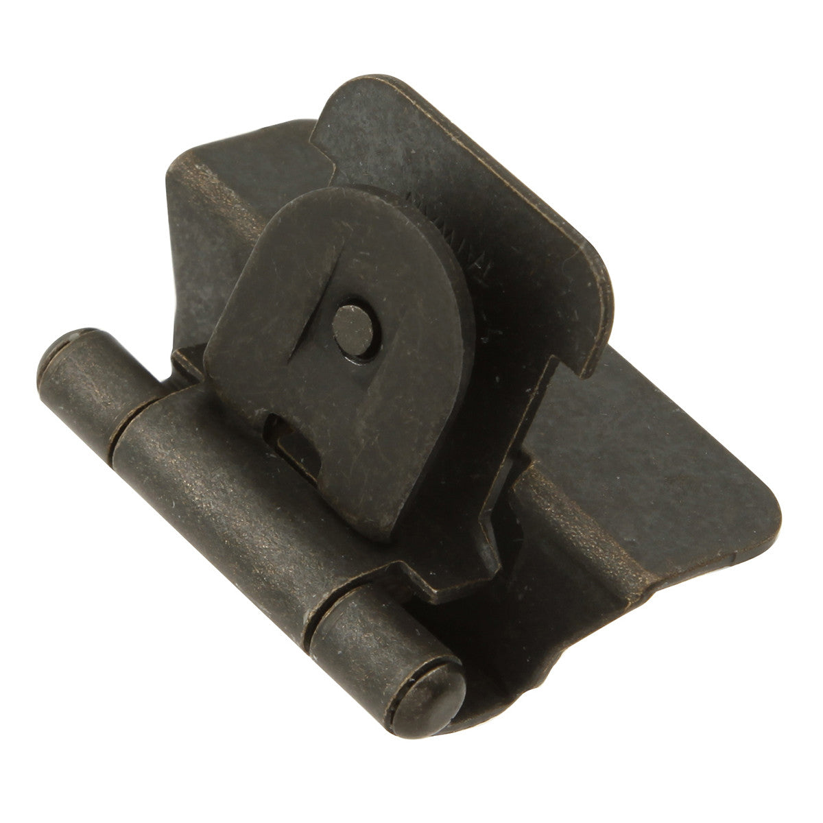 Hickory P5311-BI: 1/4" Overlay Double Demountable Cabinet Hinge (pair) - Black Iron