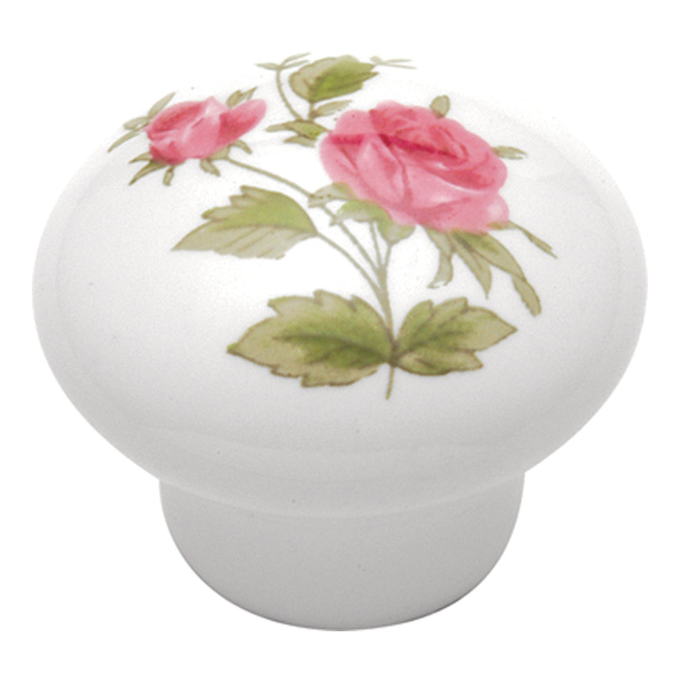 Hickory P603-PR: 1-1/16" English Cozy Cabinet Knob - Pink Rose
