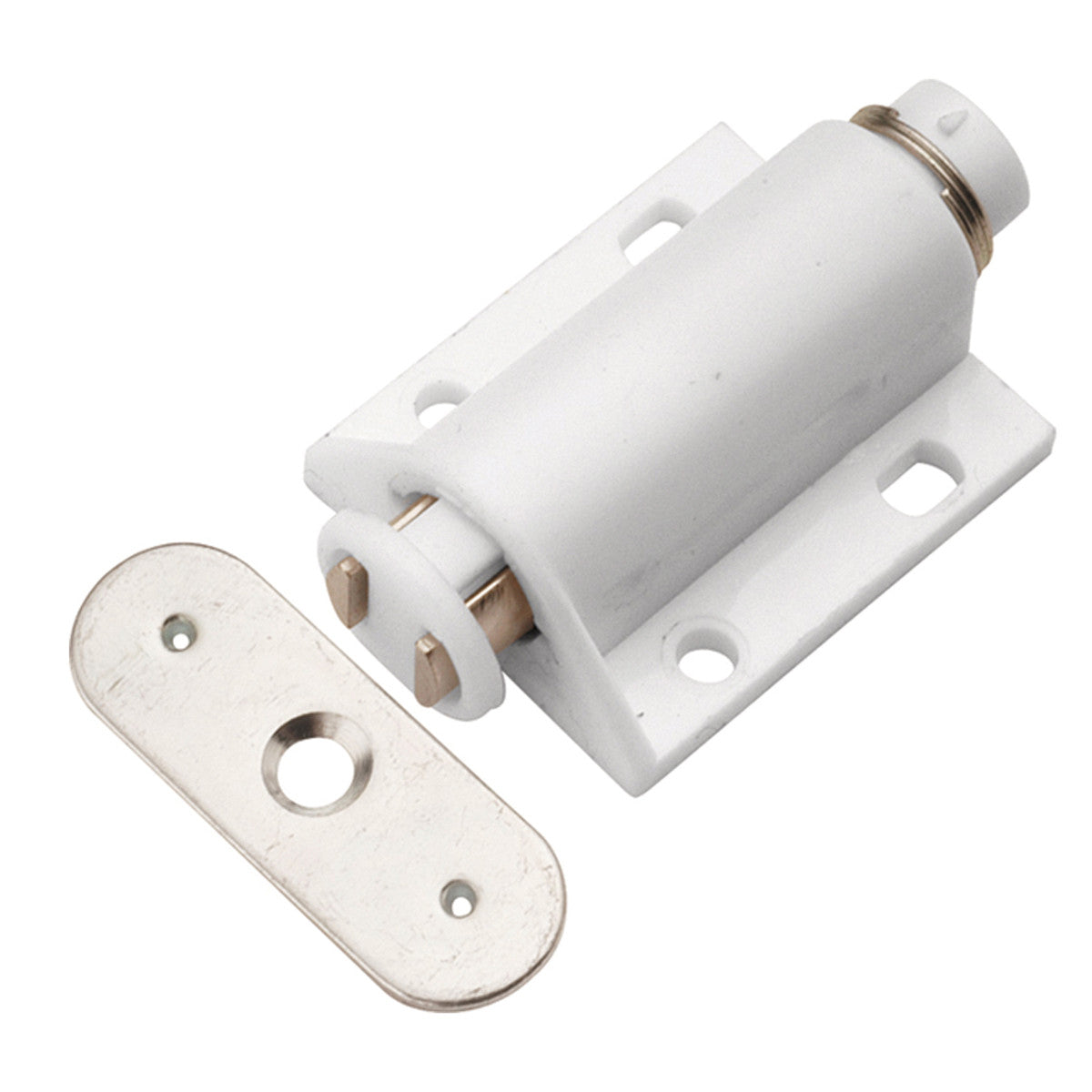 Hickory P655-W: 7/8" cc Magic Touch Cabinet Door Catch - White