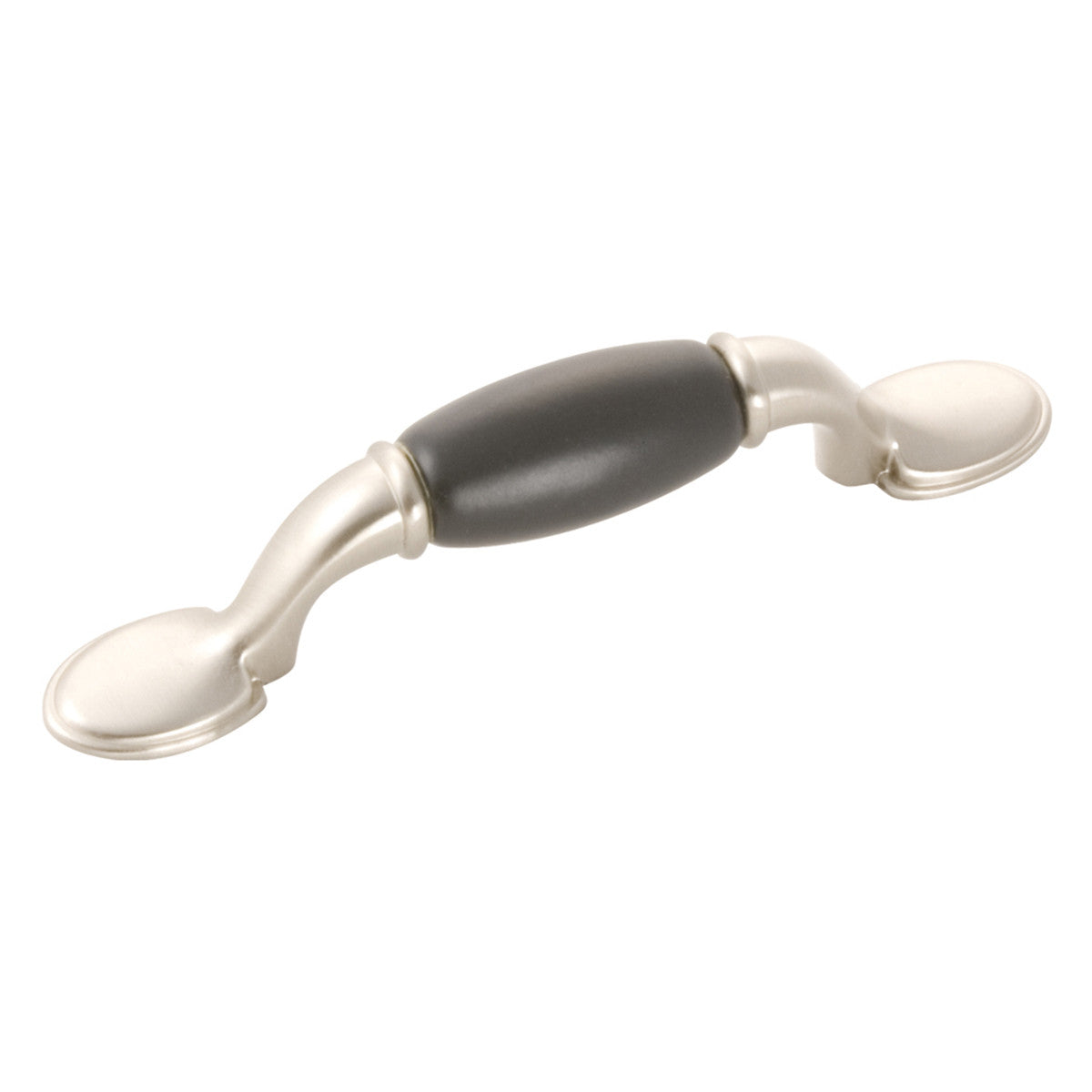 Hickory P796-SNB: 3" cc Tranquility Cabinet Pull - Satin Nickel/Black