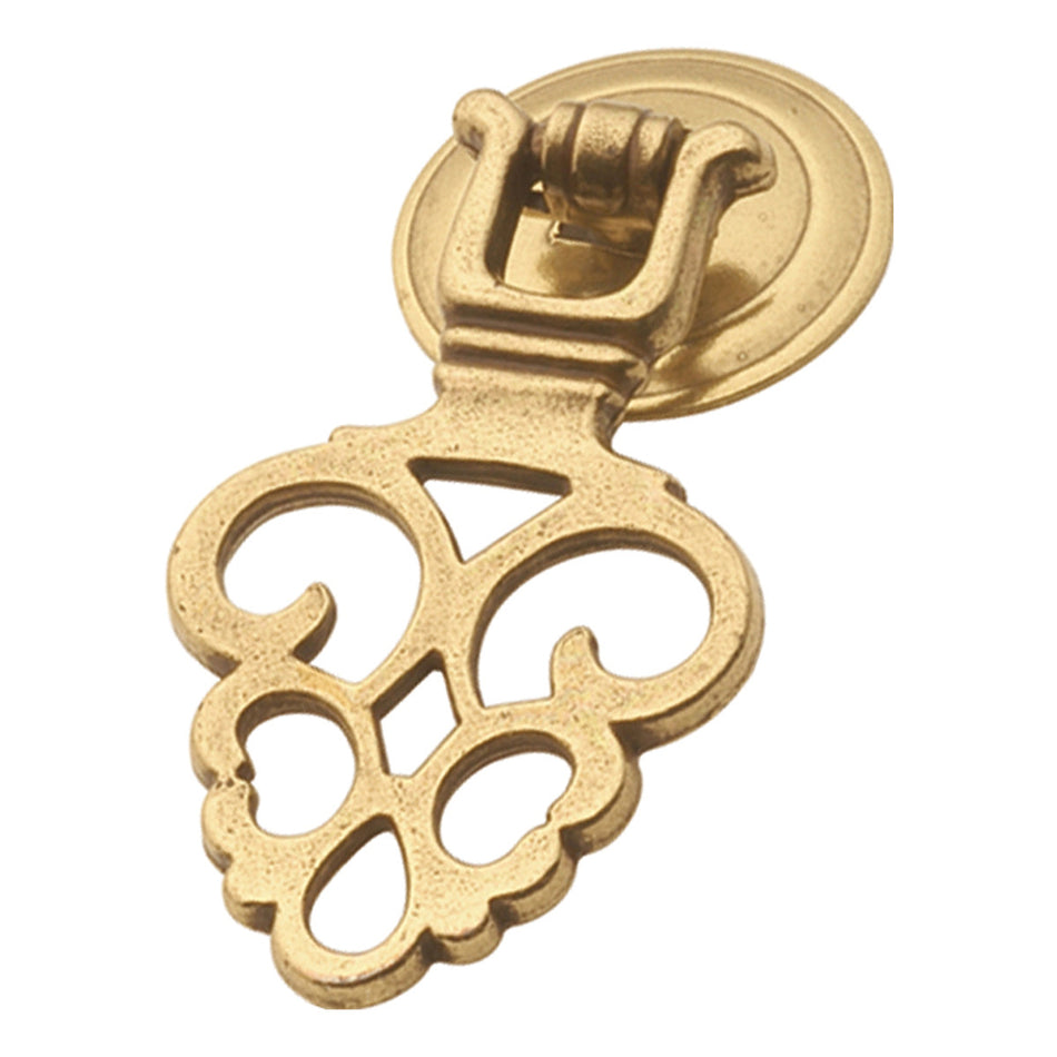 Hickory P8005-LP: 1-1/4" Queen Anne Pendant Cabinet Pull - Lancaster Hand Polished