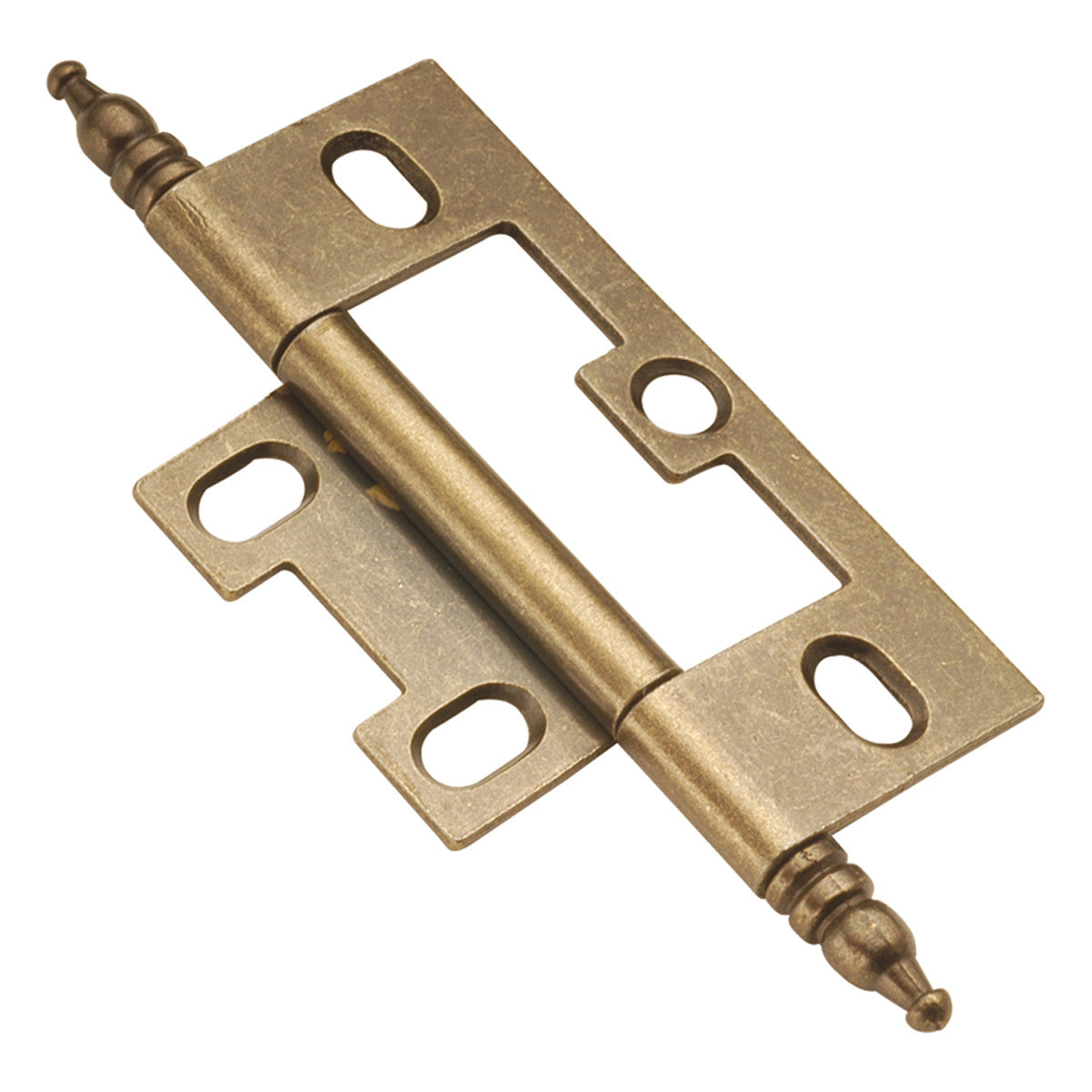 Hickory P8293-AB: Self-Mortise Cabinet Hinge (pair) - Antique Brass
