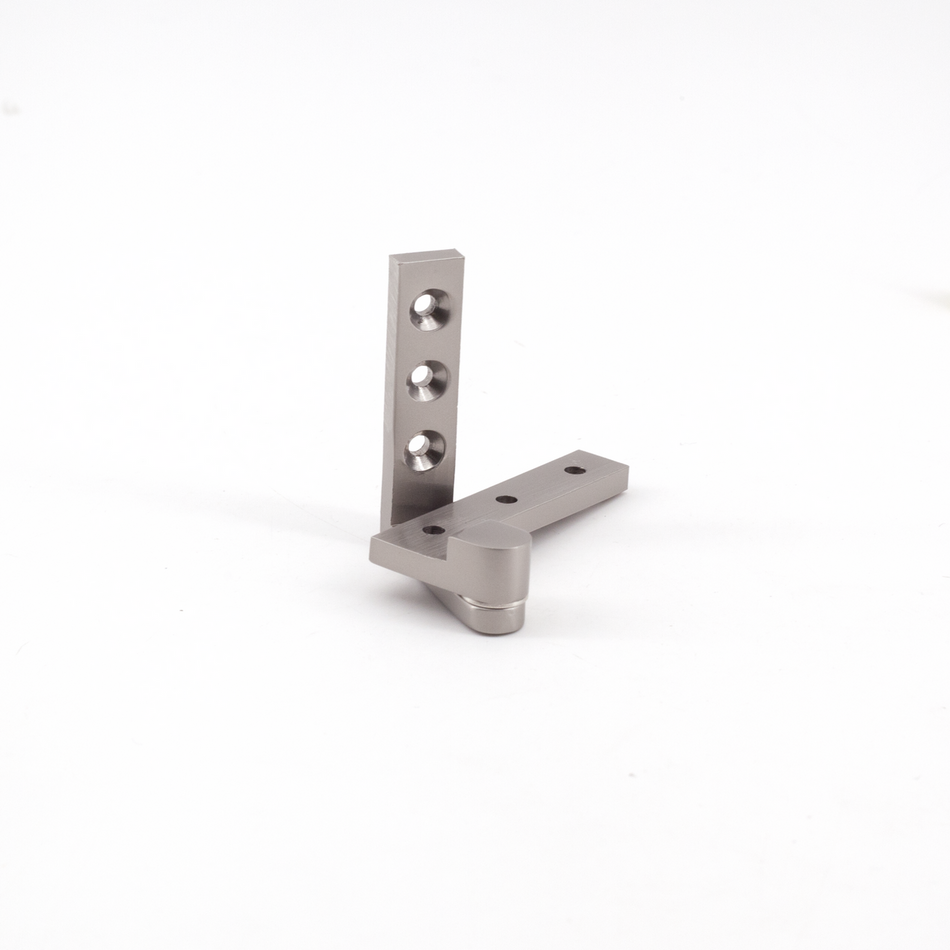Sugatsune PAS-50: 50mm Overlay Door Pivot Hinge (pair) - Satin Nickel