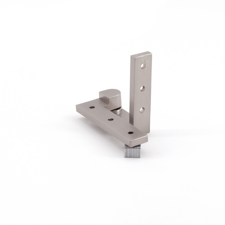 Sugatsune PAS-60: 60mm Overlay Door Pivot Hinge (pair) - Satin Nickel