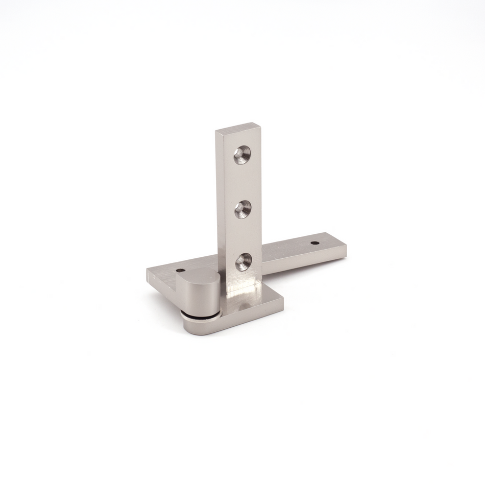 Sugatsune PAW-95: 95mm Overlay Door Pivot Hinge (pair) - Satin Nickel