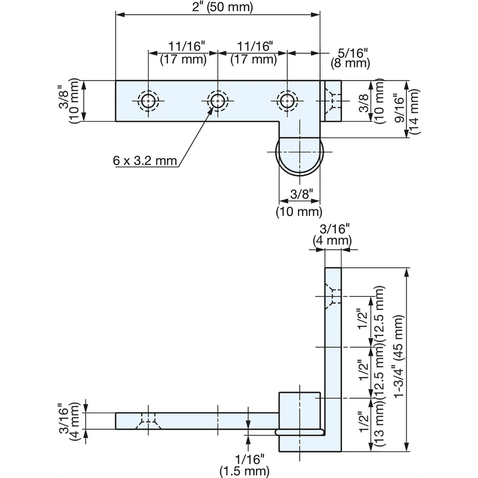 Sugatsune PAW-50: 50mm Inset Door Pivot Hinge (pair) - Satin Nickel