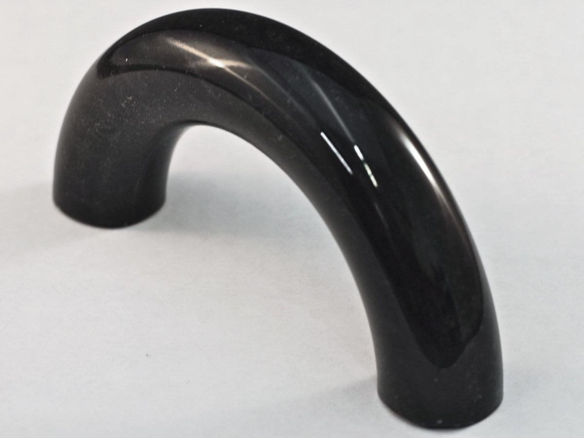 Cal Crystal PB-3: 3" cc Bow Marble Cabinet Pull - Black