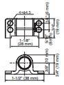 Sugatsune PC-RF1-B: Fastmount Standard Profile Side Surface Mount Clip - Female