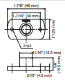 Sugatsune PC-SF1: Fastmount Standard Profile Surface Mount Clip - Female