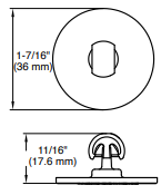 Sugatsune PC-SM1AC: Fastmount Standard Profile Lightweight Surface Mount Clip (acoustic fabric panel) - Male