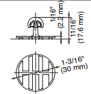Sugatsune PC-SM2: Fastmount Standard Profile Surface Mount Clip - Male