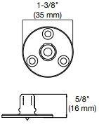 Sugatsune PC-SVMX: Fastmount Standard Profile Heavy Duty Surface Mount Clip (screw mount) - Male