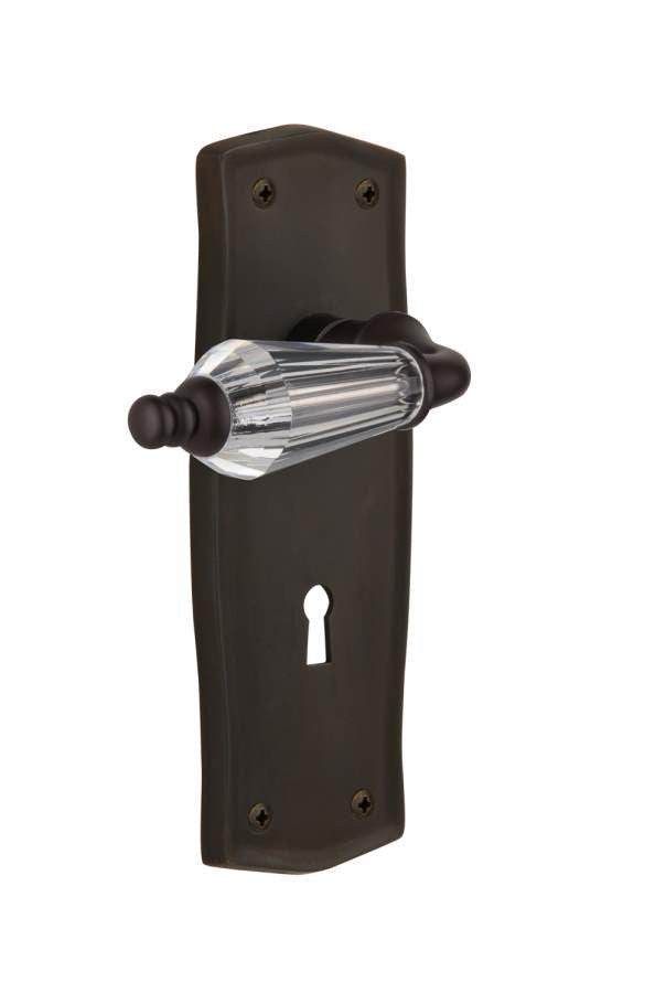 Nostalgic 714246: Prairie Backplate w/Parlour Lever Single Dummy Door Set - Oil-Rubbed Bronze