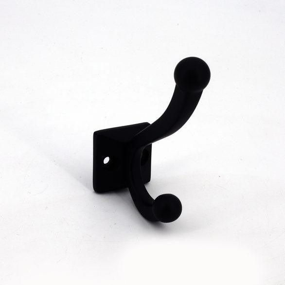 Sugatsune PXB-BN05-211-BL: 95mm Double Coat Hook - Matte Black