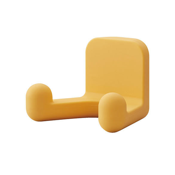 Sugatsune PXB-GR05-212-BYE: 45mm Horizontal Double Wall Hook - Yellow