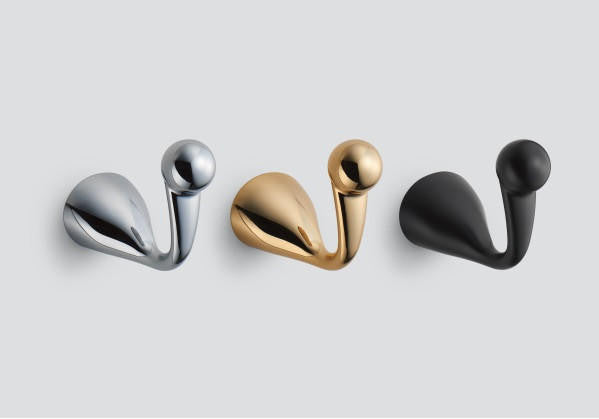 Sugatsune PXB-QC05-111-GP: 61mm Swan Neck Wall Hook - Gold