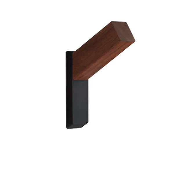 Sugatsune PXB-WM05-111-WN: 96mm Premium Wood Single Wall Hook - Walnut