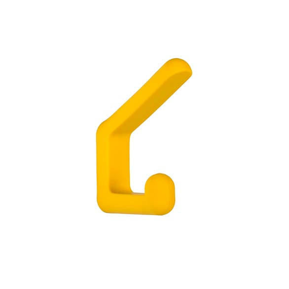Sugatsune PXB-GR05-211-YE: 75mm Double Wall Hook - Yellow