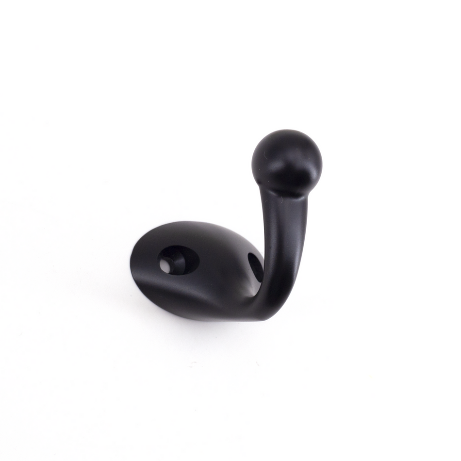 Sugatsune PXB-QC05-101-BL: 46mm Swan Neck Wall Hook - Matte Black
