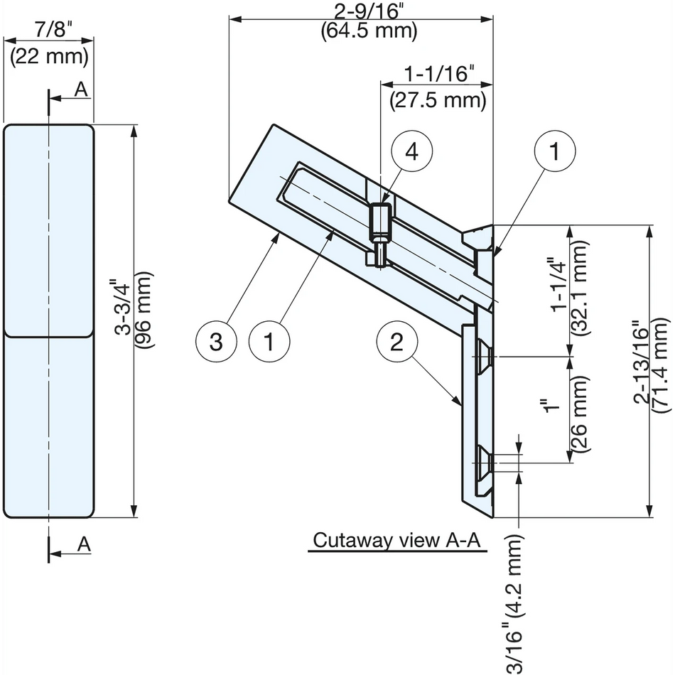 Sugatsune PXB-WM05-111-WN: 96mm Premium Wood Single Wall Hook - Walnut