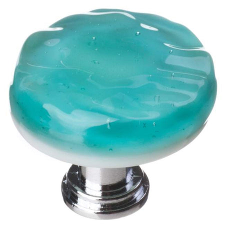 Sietto R-207: 1-1/4" Glacier Cabinet Knob - Aqua