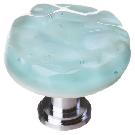 Sietto R-208: 1-1/4" Glacier Cabinet Knob - Light Aqua