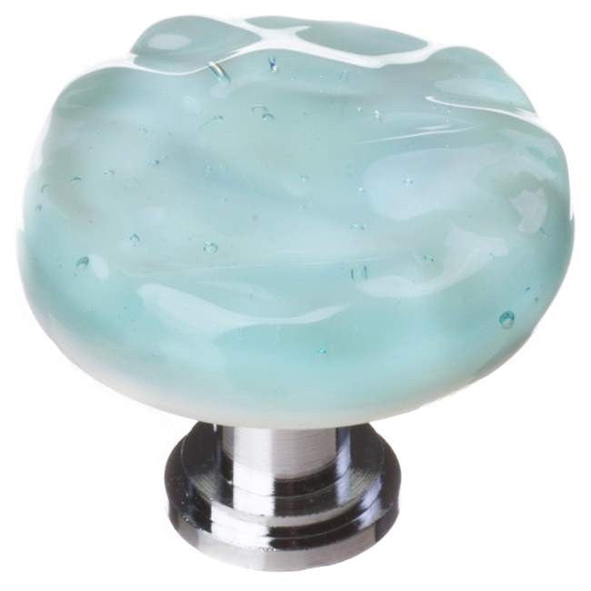 Sietto R-208: 1-1/4" Glacier Cabinet Knob - Light Aqua