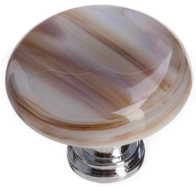 Sietto R-305: 1-1/4" Cirrus Cabinet Knob - White & Brown