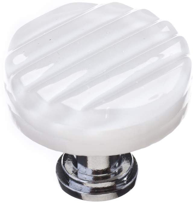 Sietto R-800: 1-1/4" Texture Cabinet Knob - White