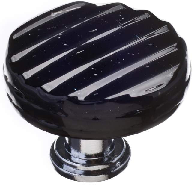 Sietto R-802: 1-1/4" Texture Cabinet Knob - Black