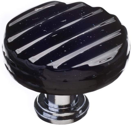 Sietto R-802: 1-1/4" Texture Cabinet Knob - Black