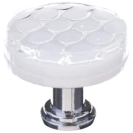 Sietto R-900: 1-1/4" Texture Cabinet Knob - White