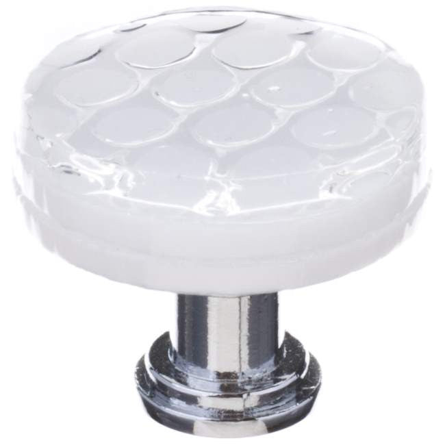 Sietto R-900: 1-1/4" Texture Cabinet Knob - White