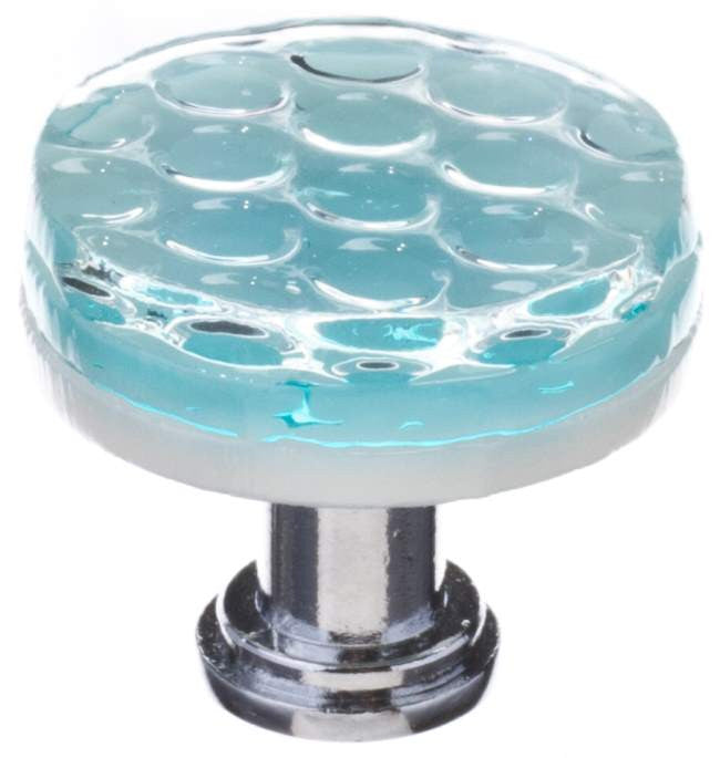 Sietto R-901: 1-1/4" Texture Cabinet Knob - Light Aqua