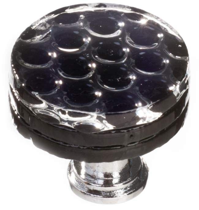 Sietto R-902: 1-1/4" Texture Cabinet Knob - Black