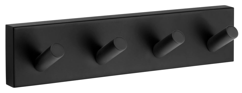 Smedbo RB359: House Quad Hook Wall Rack - Matte Black