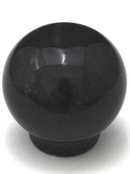 Cal Crystal RBB-1: 1-1/4" Sphere Marble Cabinet Knob - Black