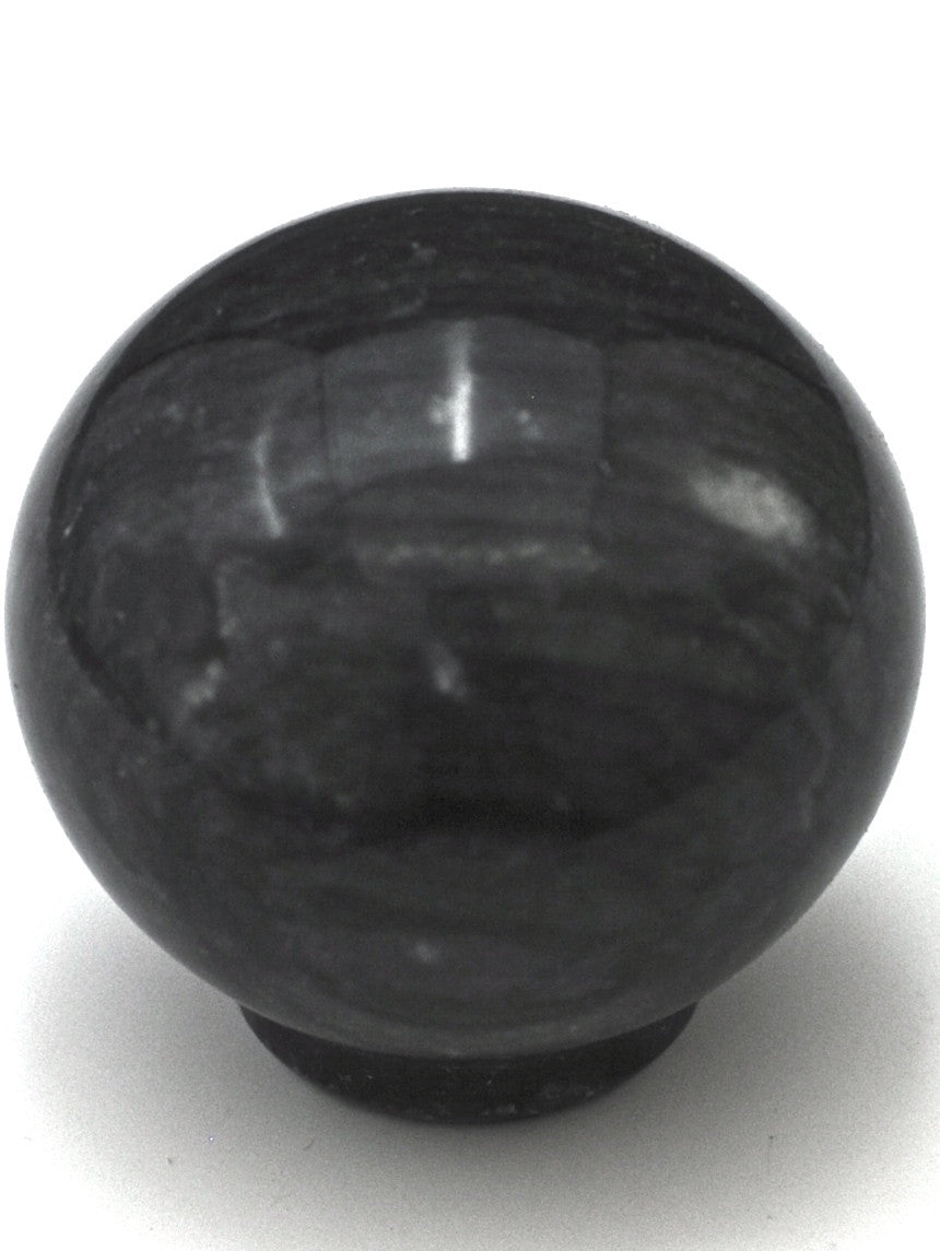 Cal Crystal RBB-2: 1-1/2" Sphere Marble Cabinet Knob - Black