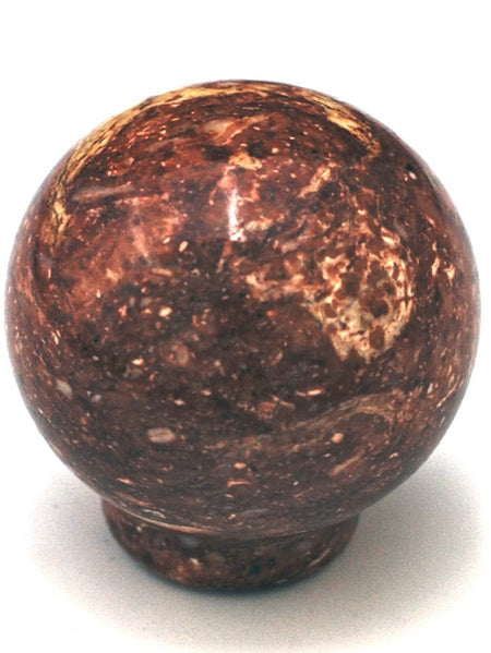 Cal Crystal RBR-1: 1-1/4" Sphere Marble Cabinet Knob - Red
